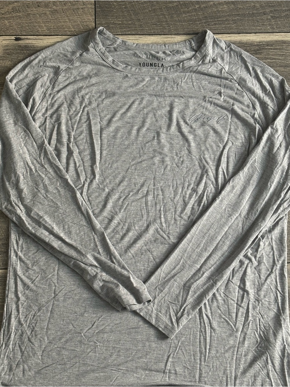 YoungLA Long Sleeve Crewneck Shirt — Gray